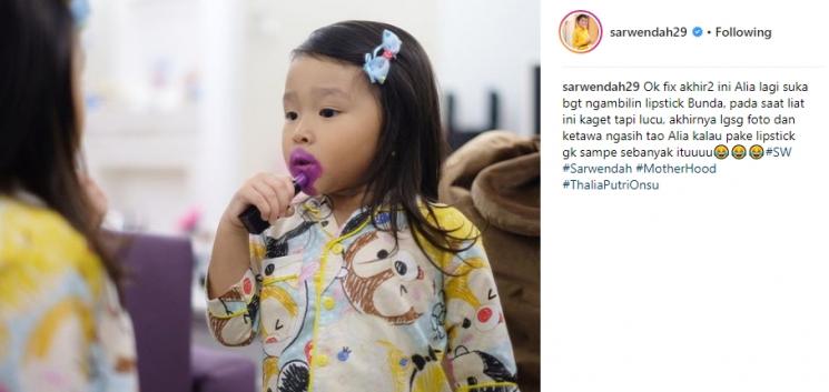 Thalia Putri Onsu. (Instagram/@sarwendah29)