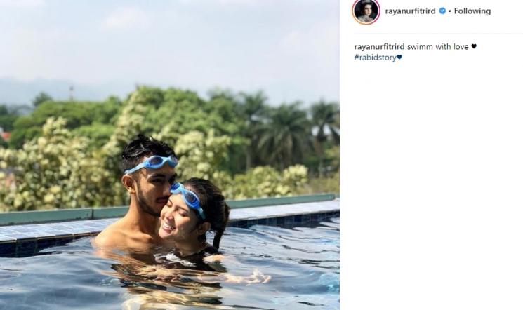 Raya Kitty dan suami. (Instagram/@rayanurfitrird)