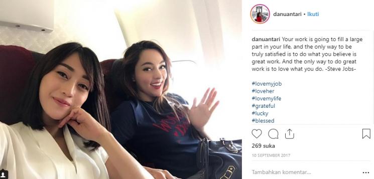 Reisa Broto Asmoro dan Manajernya (Instagram/@danuantari)
