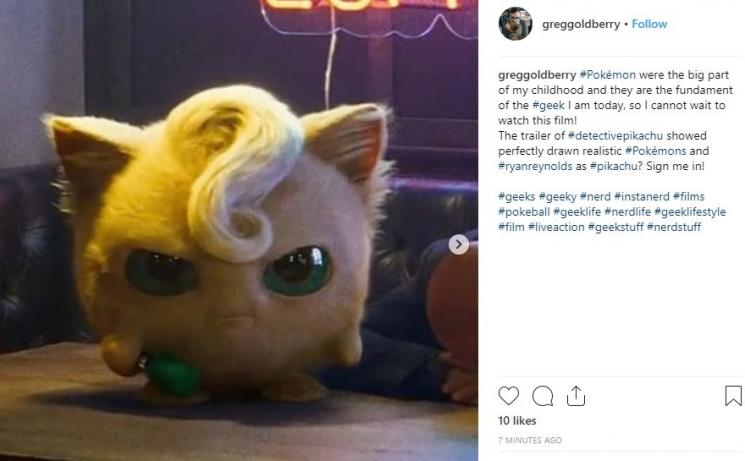 Pikachu. (Instagram/@greggoldberry)