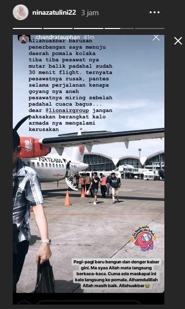 Curhatan Chandra Tauphan. (Instagram/@ninazatulini22)