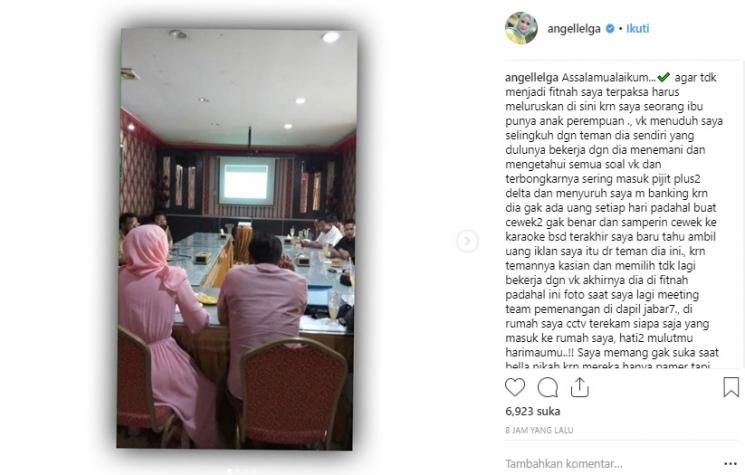 Postingan Angel Lelga. (Instagram/@angellelga)