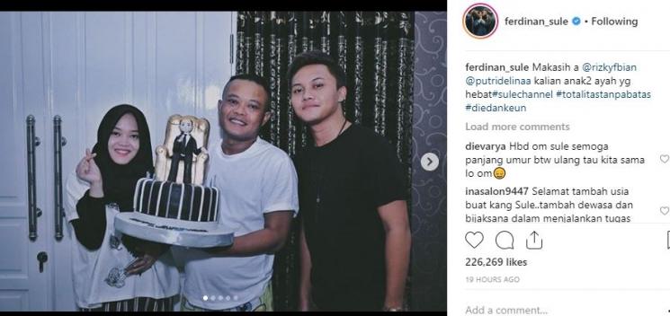 Momen ulang tahun Sule. (Instagram/@ferdinan_sule)