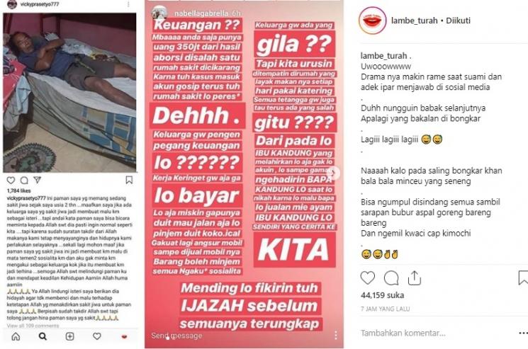Postingan Lambe Turah. (Instagram/@lambe_turah)