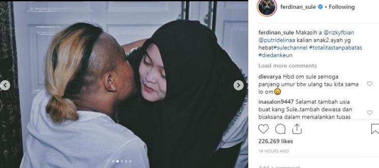Momen ulang tahun Sule. (Instagram/@ferdinan_sule)