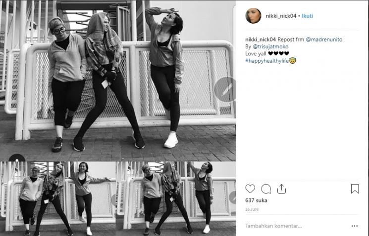Penampilan Nicky Astria sekarang. (Instagram/@nikki_nick04)