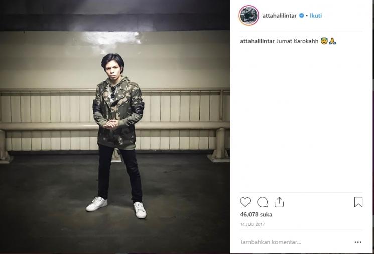 Penampilan polosan Atta Halilintar. (Instagram/@attahalilintar)