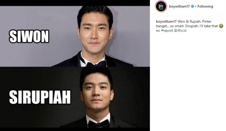 Choi Siwon dan Boy William. (Instagaram/@boywilliam17)