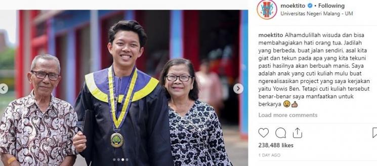 Bayu Skak. (Instagram/@moektito)