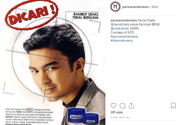 David Chalik (Instagram/@pariwaraindonesia)