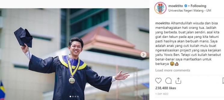 Bayu Skak. (Instagram/@moektito)