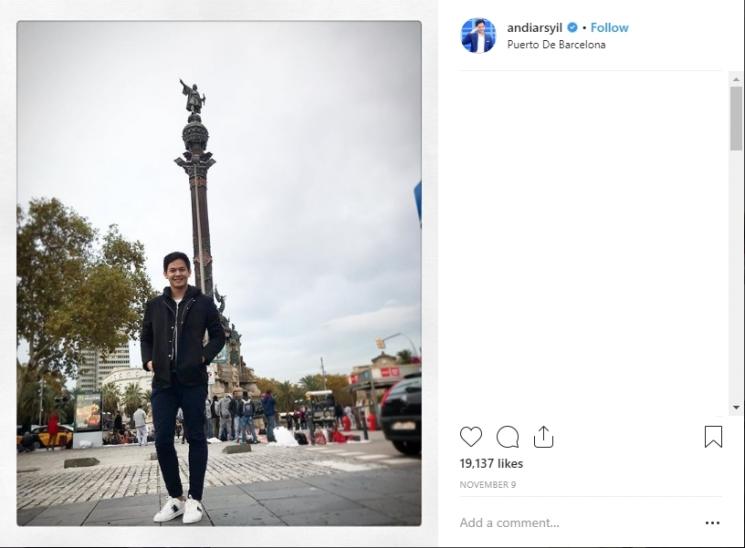 Gaya Liburan Andi Arsyil. (Instagram/@andiarsyil)