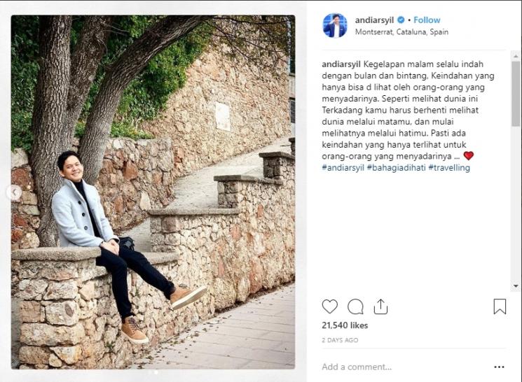 Gaya Liburan Andi Arsyil. (Instagram/@andiarsyil)