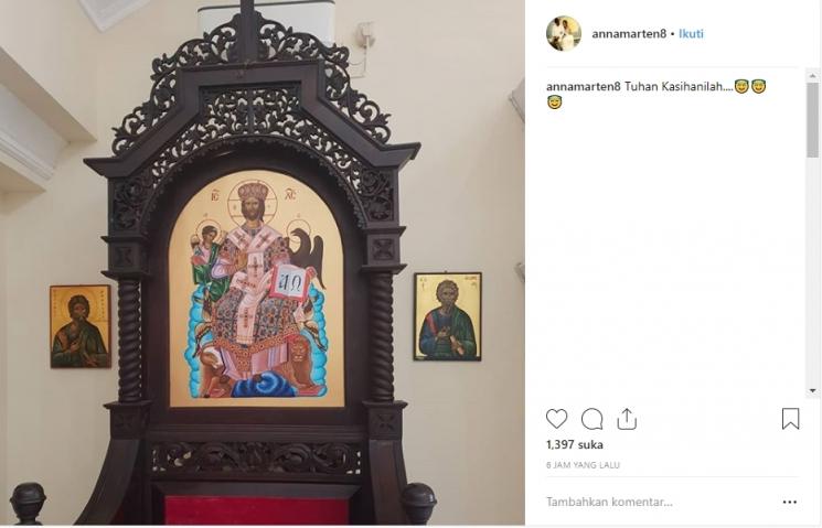 Curhatan Anna Maria. (Instagram/@annamarten8)