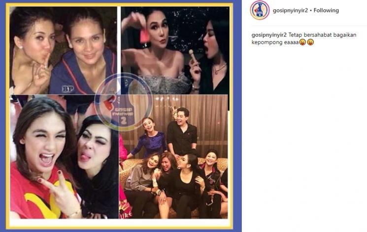 Potret kedekatan Luna Maya dan Syahrini. (Instagram/@gosipnyinyir2)