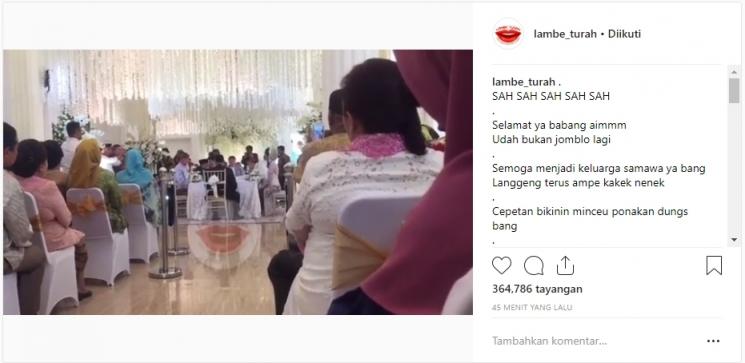 Baim Wong saha nikahi Paula Verhoeven. (Instagram/@lambe_turah)
