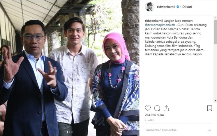 Ridwan Kamil foto bareng seleb. (Instagram/@ridwankamil)