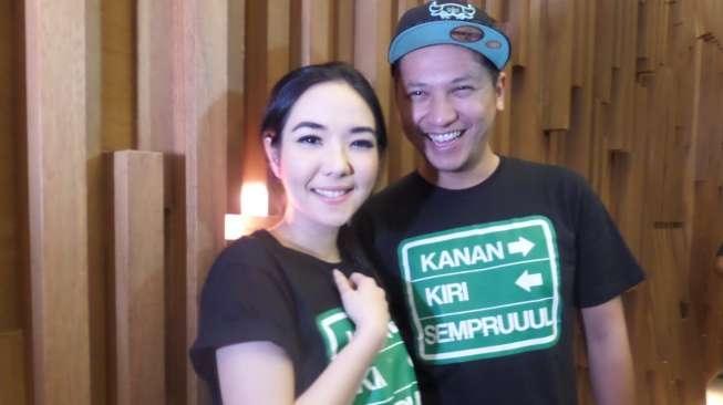 Gisella Anastasia dan Gading Marten. (Suara.com/Ismail)