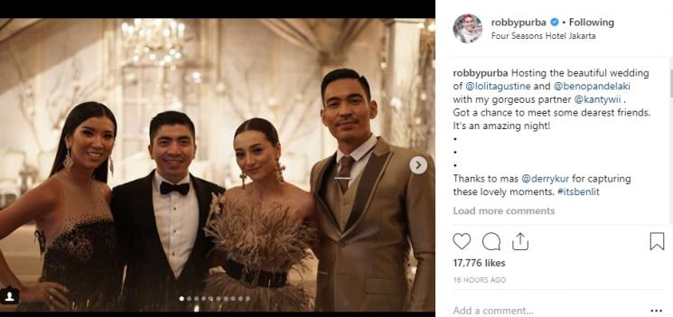 Robby Purba hadir di pernikahan Lolita dan Beno (Instagram/@robbypurba)