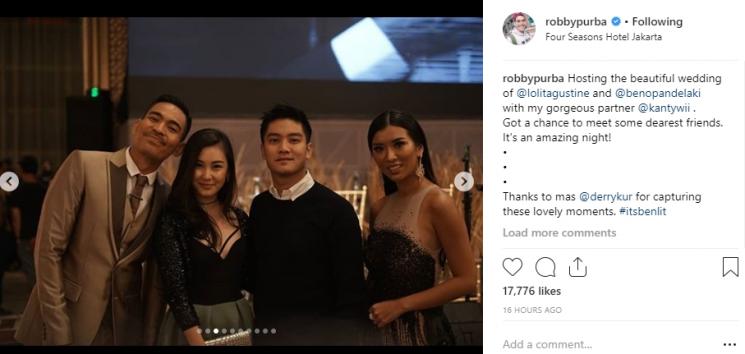 Boy William hadir di pernikahan Lolita dan Beno (Instagram/@robbypurba)