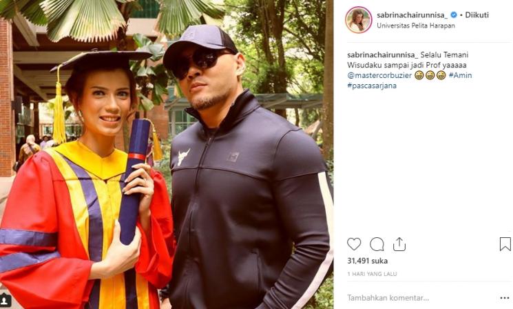Sabrina Chairunnisa dan Deddy Corbuzier (Instagram/@sabrinachairunnisa_)