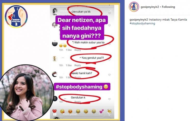 Postingan Tasya Kamila. (Instagram/@gosipnyinyir2)