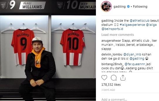 Gading Marten liburan ke Spanyol. [Instagram]