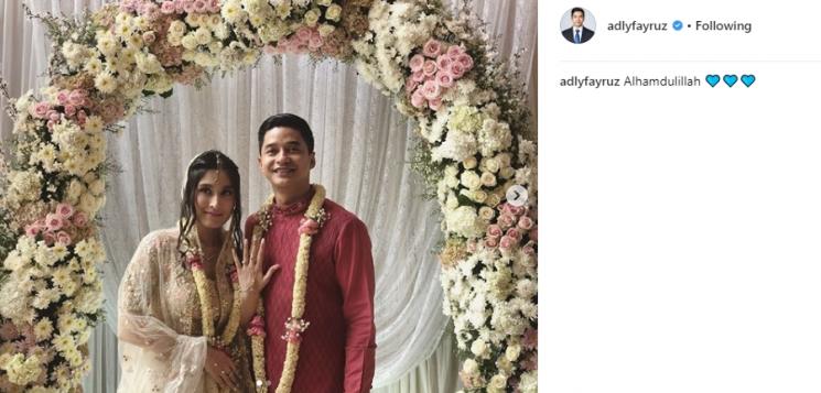 Momen lamaran Adly Fairuz dan Angbeen Rishi. (Instagram/@adlyfairuz)