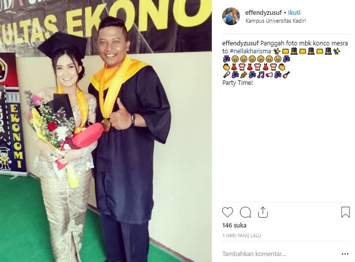 Nella Kharisma wisuda. (Instagram/@effendyzusuf)