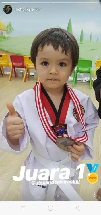 Putra Jessica Iskandar, El Barack Juara satu taekwondo (Instagram/@richo_kyle)
