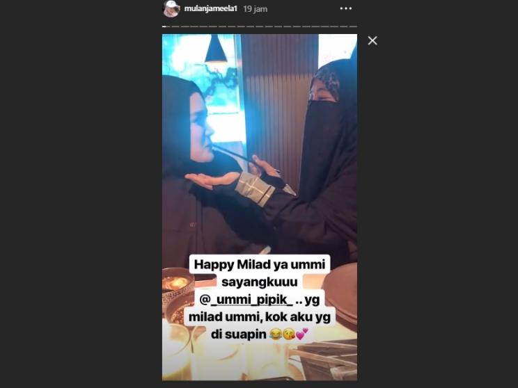 Ulang Tahun Umi Pipik. (Instagram/@mulanjameela1)