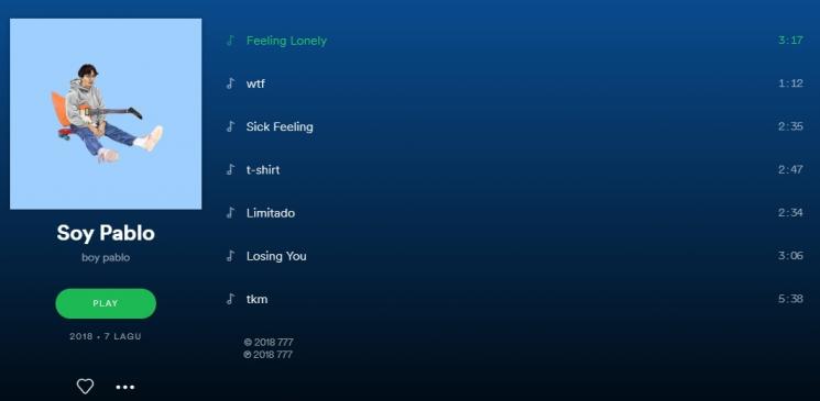 EP terbaru Boy Pablo. (Spotify)