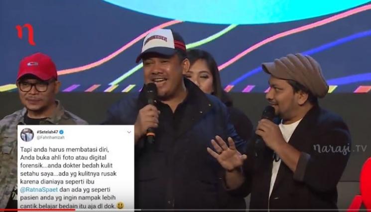 Fahri Hamzah dan Tompi saat di atas panggung PLAYFEST "NARASI TV". (YouTube)