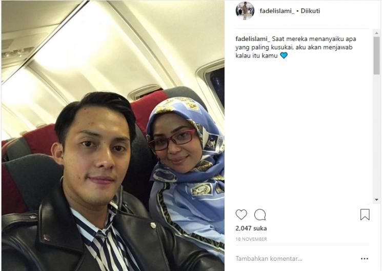 Musdalifah dan Fadel Islami. (Instagram/@fadelislami_)