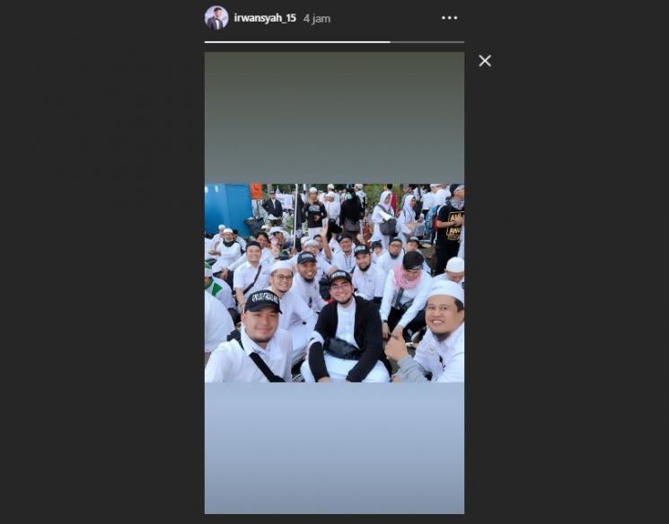 Irwansyah ikut reuni 212. (Instagram/@irwansyah_15)