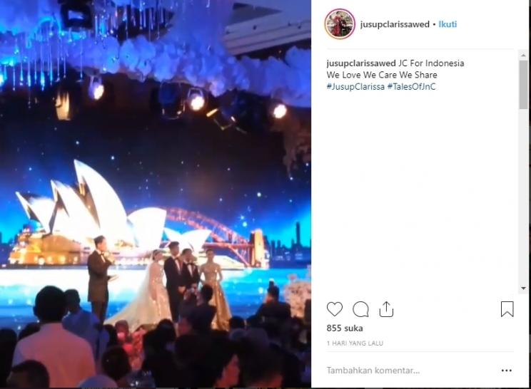 Pernikahan Jusup Maruta Cayadi dan Clarissa Wang. (Instagram/@/jusupclarissawed)