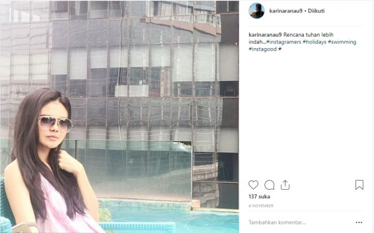 Kecantikan Karina Ranau yang dibilang mirip Siti Nurhaliza. (Instagram/@karinaranau9)