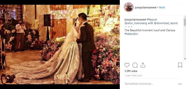 Pernikahan Jusup Maruta Cayadi dan Clarissa Wang. (Instagram/@/jusupclarissawed)