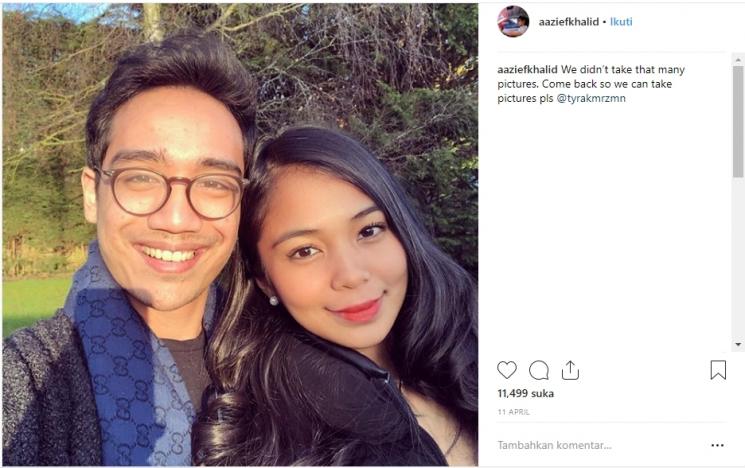 Aazief Khalid dan Tyra. (Instagram/@aaziefkhalid)