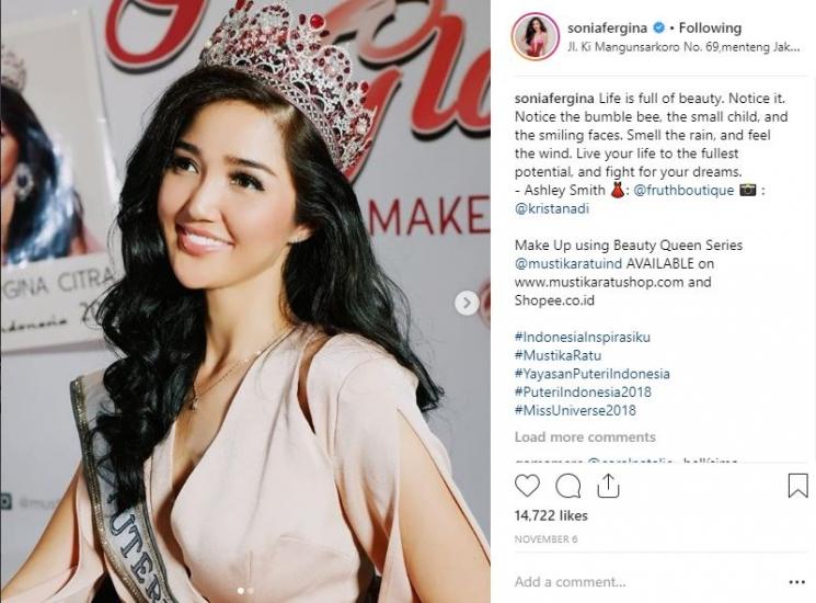 Sonia Fergina Citra. (Instagram/@soiniafergina)
