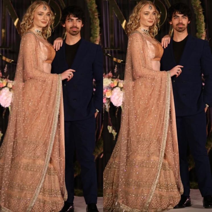 Sophie Turner dan Joe Jonas di Resepsi Pernikahan NickYanka (Instagram/@instantbollywood)
