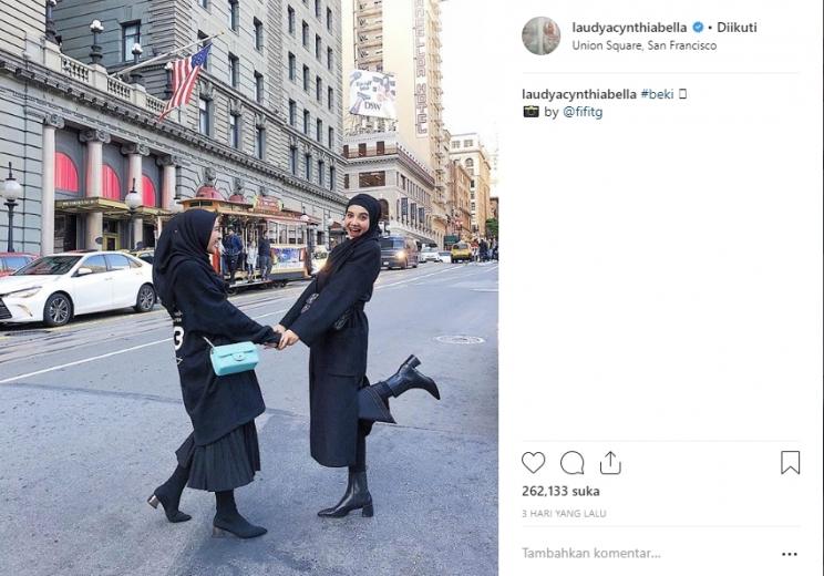 Laudya Cynthia Bella dan Zaskia Sungkar. (Instagram/@laudyacynthiabella)