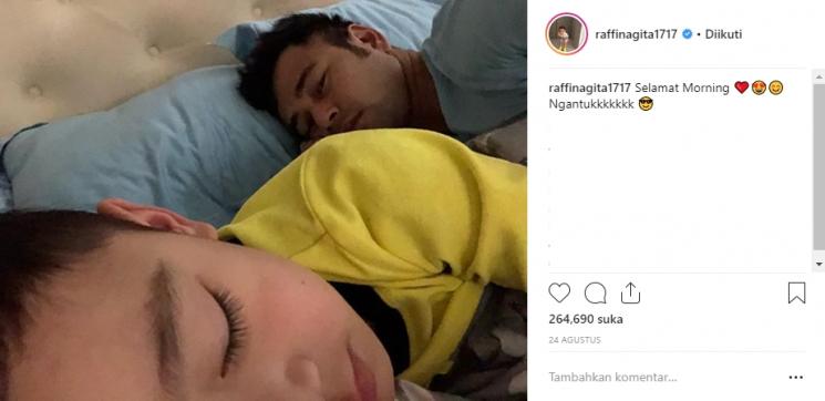 Potret Raffi Ahmad tidur (Instagram/@raffinagita1717)