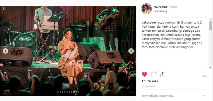 Nadin Amizah. (Instagram/@cakecaine)