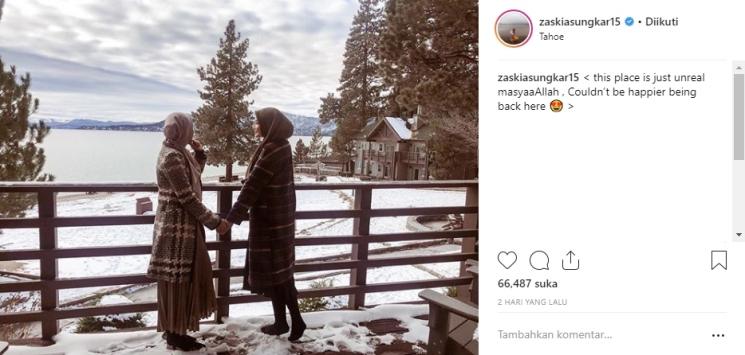 Laudya Cynthia Bella dan Zaskia Sungkar. (Instagram/@zaskiasungkar15)