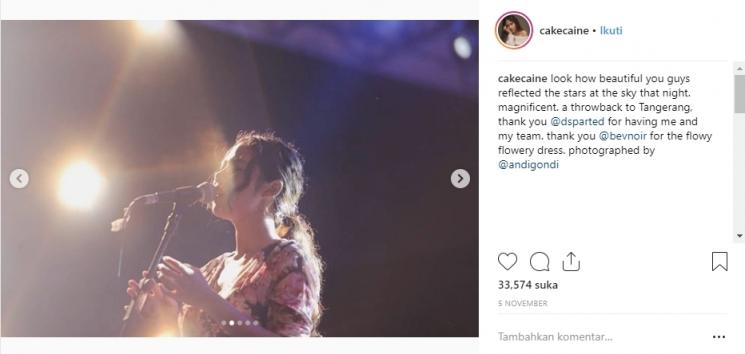 Nadin Amizah. (Instagram/@cakecaine)