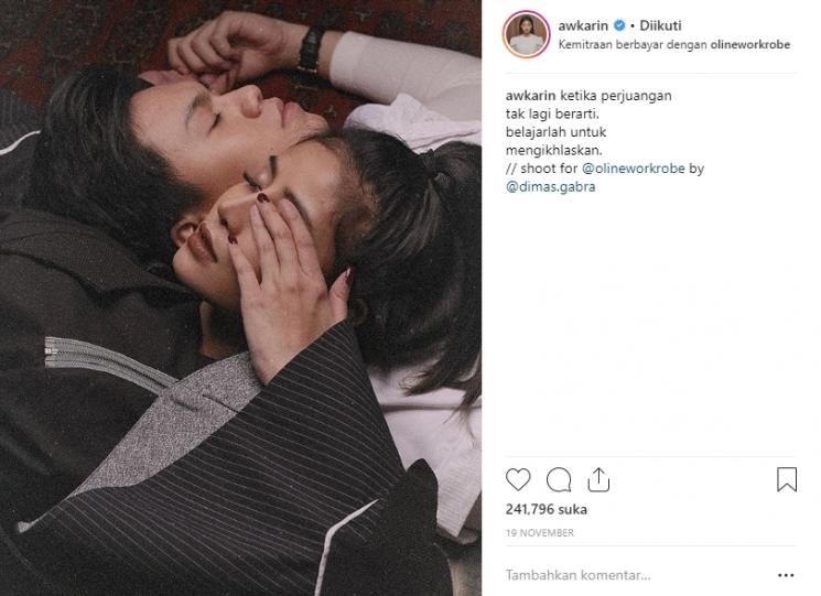Awkarin dan Gangga Kusuma. (Instagram/@awkarin)