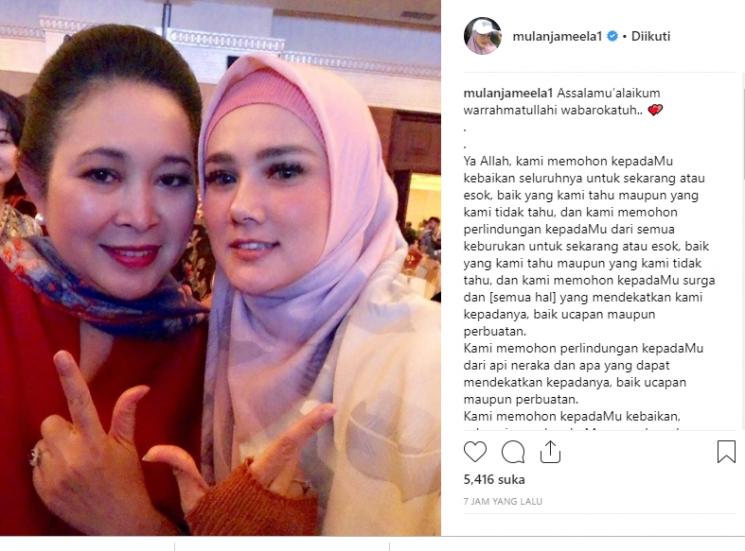 Mulan Jameela dan Titiek Soeharto (Instagram/@mulanjameela1)