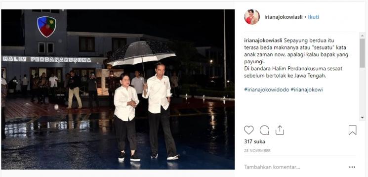 Iriana Joko Widodo. (Instagram/@irianajokowiasli)