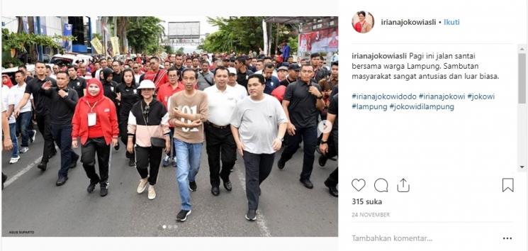 Iriana Joko Widodo. (Instagram/@irianajokowiasli)